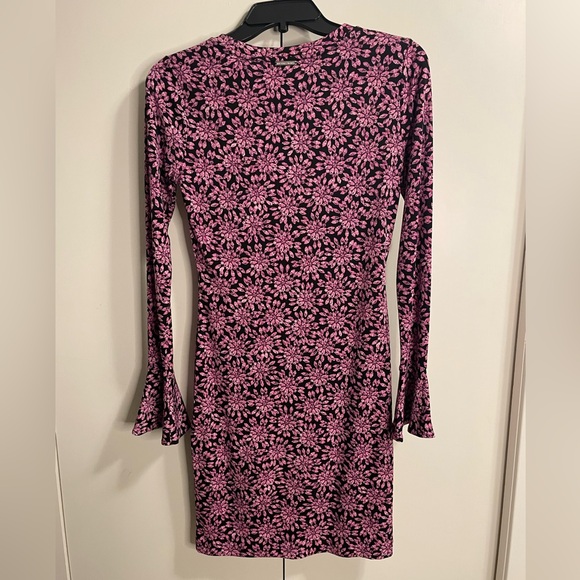 Michael Kors Long Flare Sleeved Jewel Print Dress Size XS - Picture 2 of 4